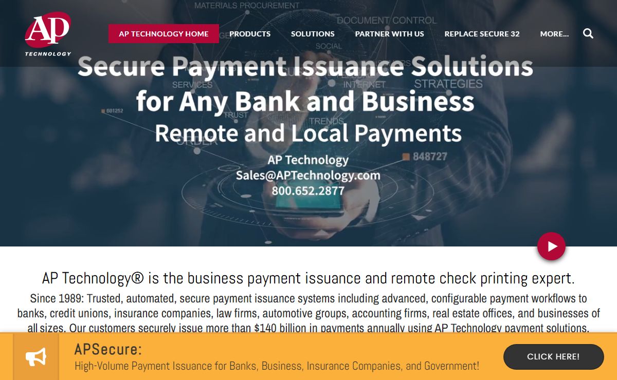 AP Technology - Secure Payment Issuance for Banks and Businesses
