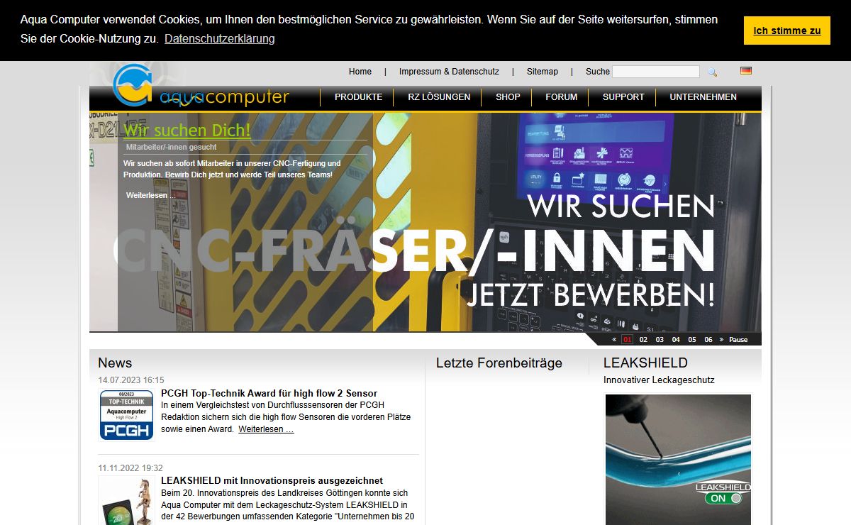 Aqua Computer Homepage - Home