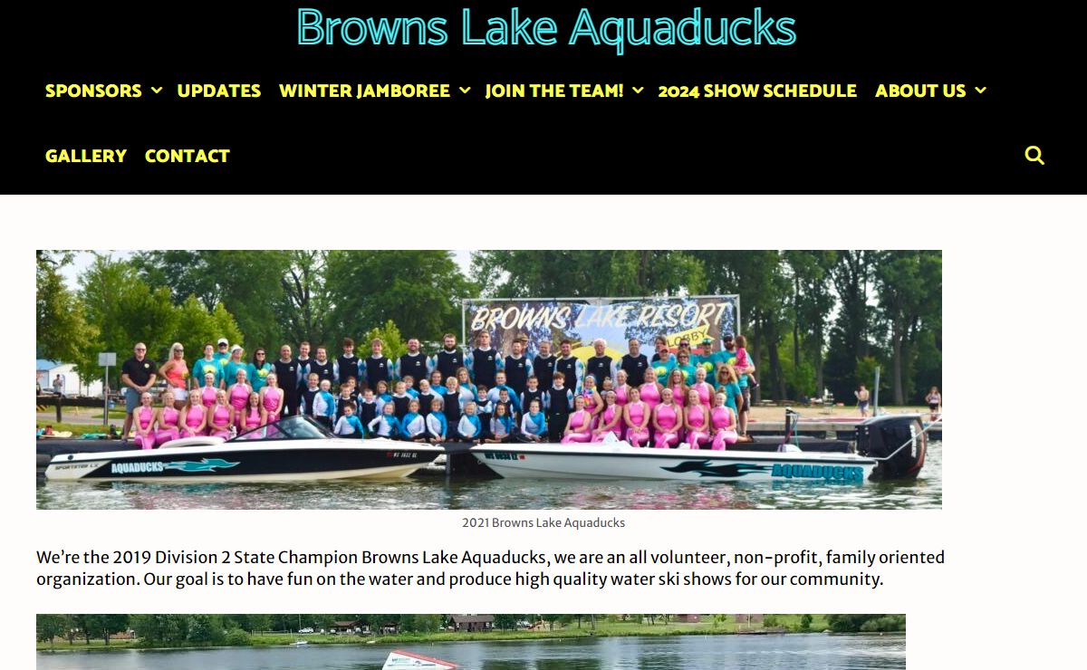 - Browns Lake Aquaducks