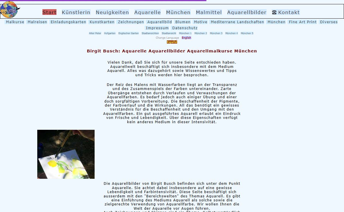 Birgit Busch: Kunst Aquarelle Bilder Malkurse Malworkshops München