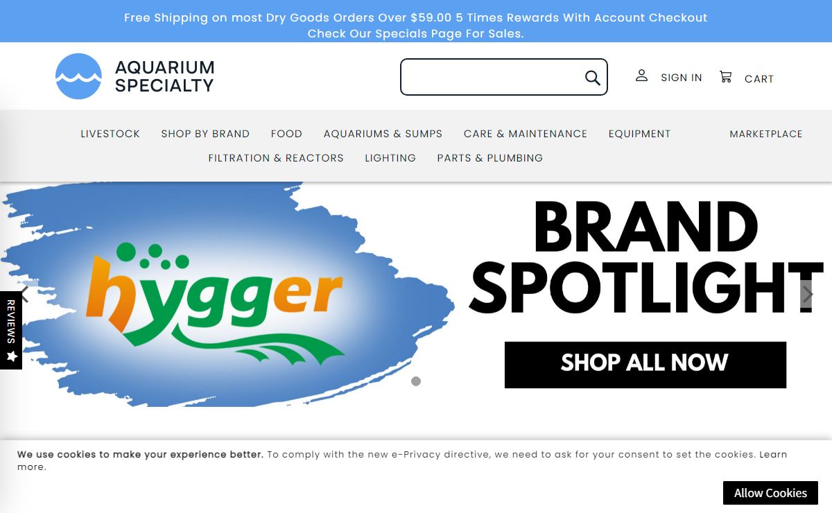 Aquarium Specialty - #1 Online Store for Your Aquarium Supplies