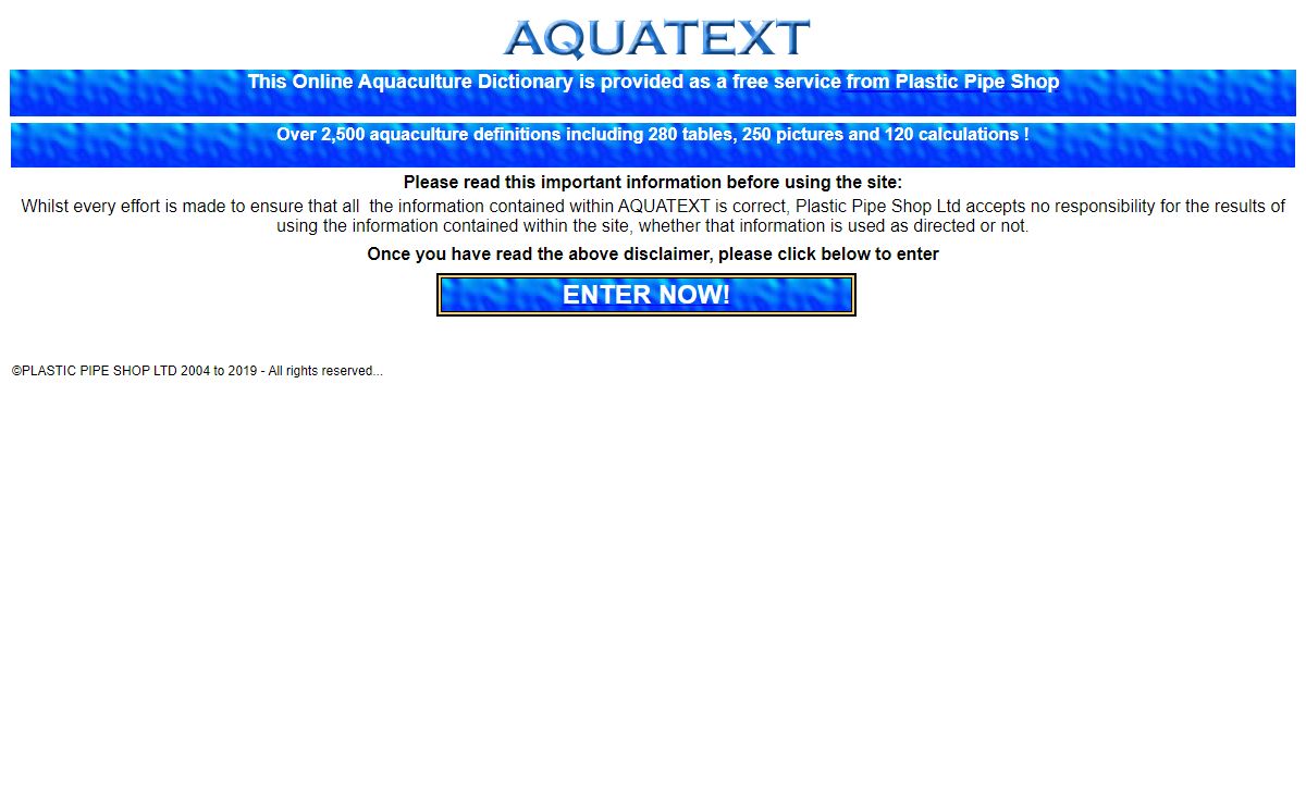 Aquaculture Dictionary