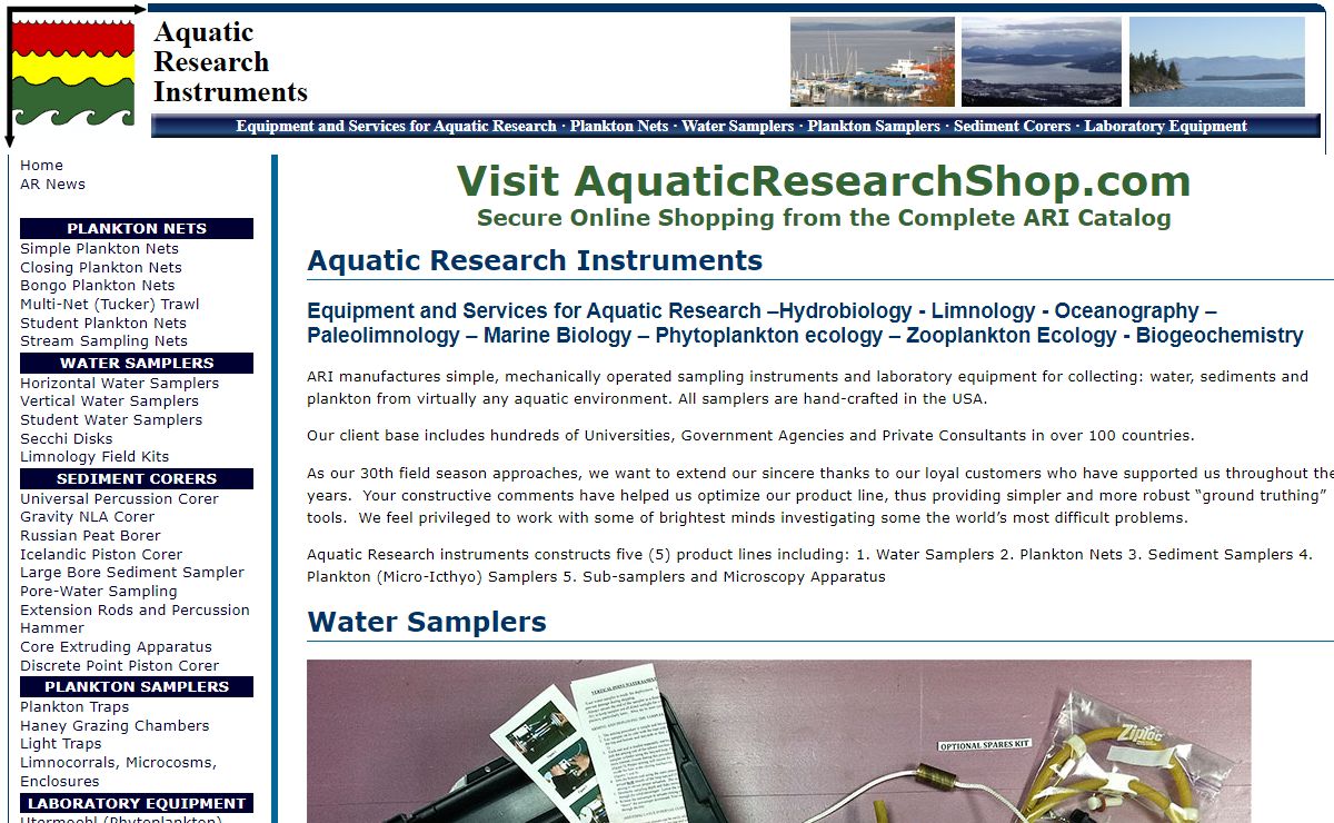 Aquatic Research Instruments - Equipment and services for Aquatic Research