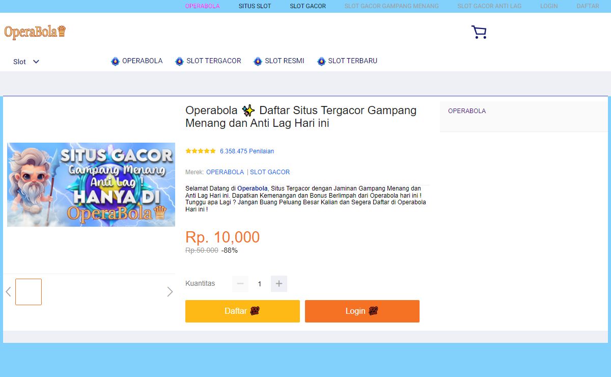 Operabola ✨ Daftar Situs Tergacor Gampang Menang dan Anti Lag Hari ini