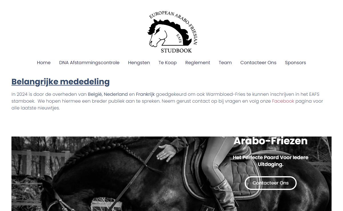 Home - European Arabo-Friesian Studbook