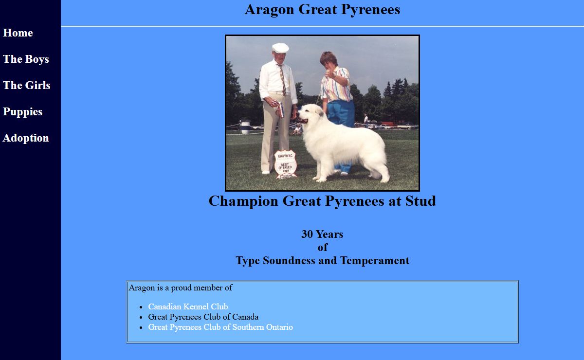 Aragon Great Pyrenees - Home