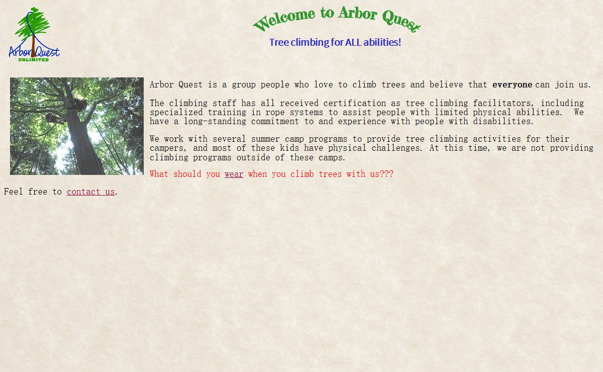 Arbor Quest provides tree climbing for ALL abilities