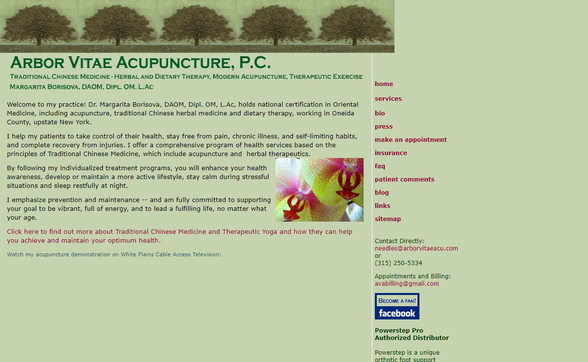 Oneida, New York, Traditional Chinese Medicine - Dietary and Herbal Therapy, Acupuncture, Restorative and Therapeutic Yoga arborvitaeacu.com