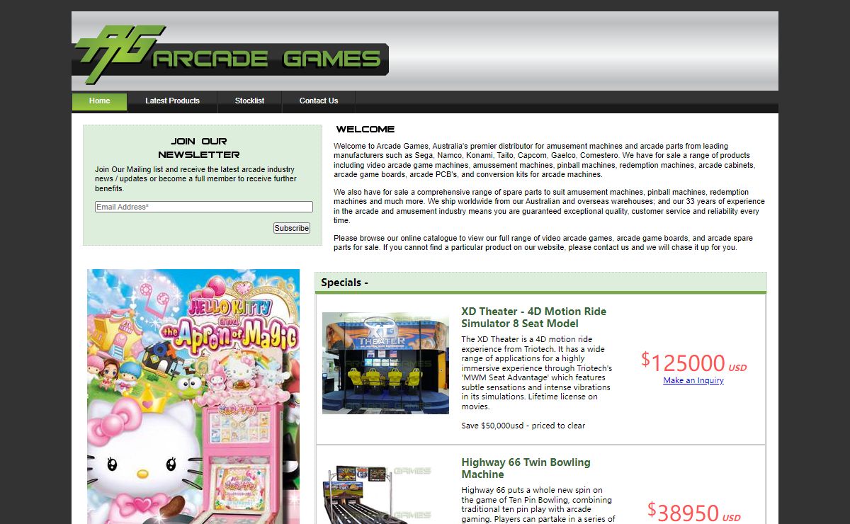 Arcade Games For Sale and Amusement Machines for the coin operated Amusement Industry