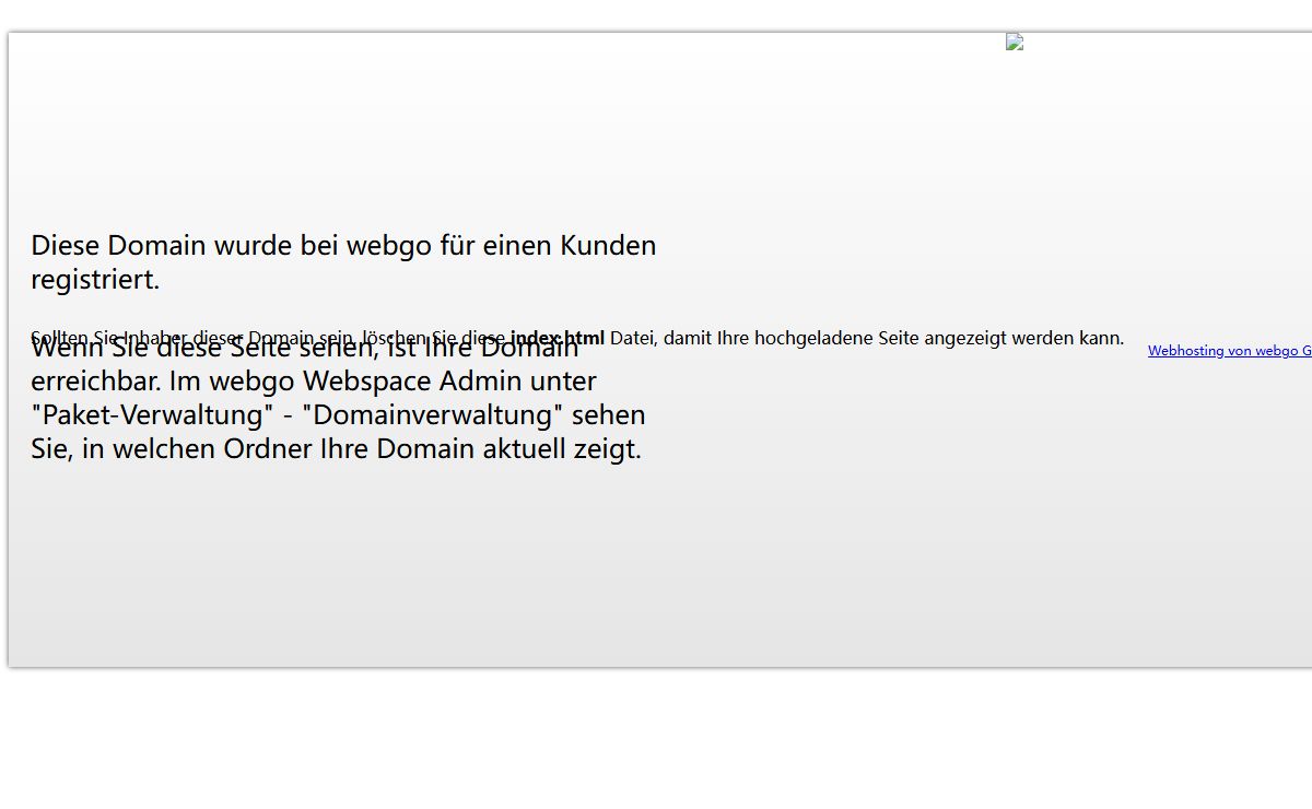 Neue Domain bei der webgo GmbH