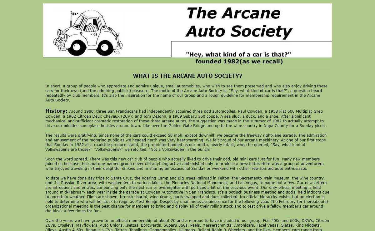 Arcane Auto Society