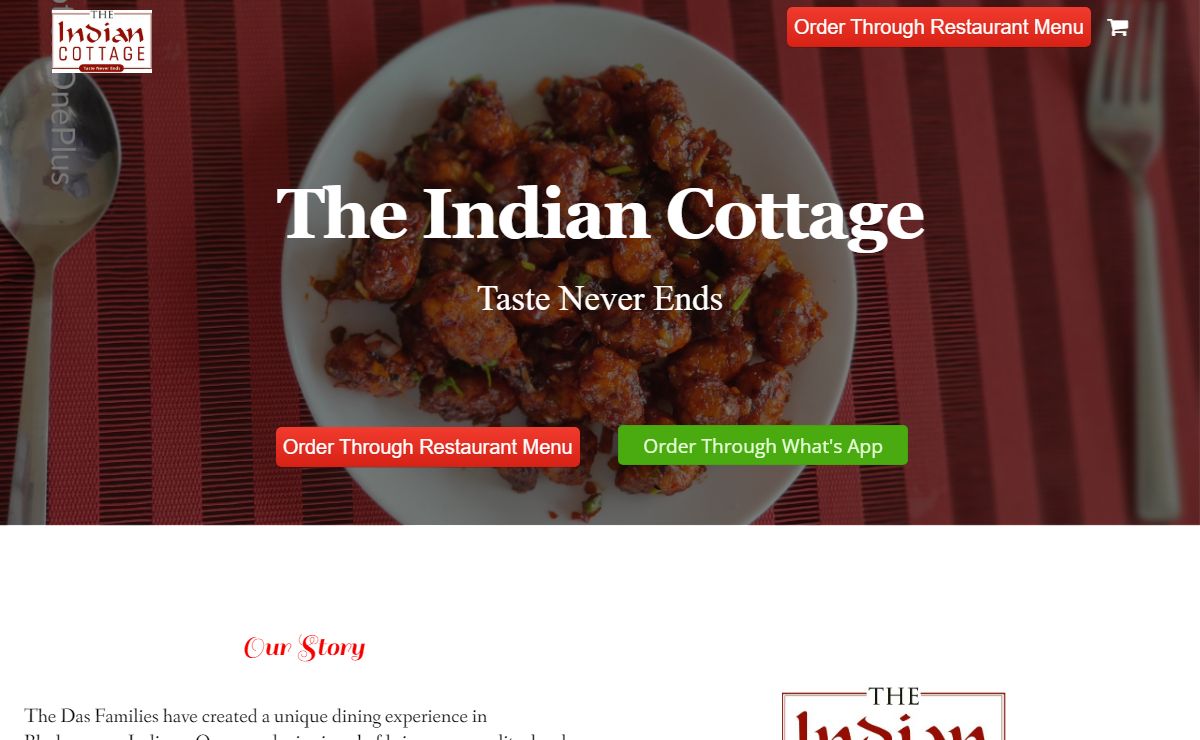 The Indian Cottage – Taste Never Ends