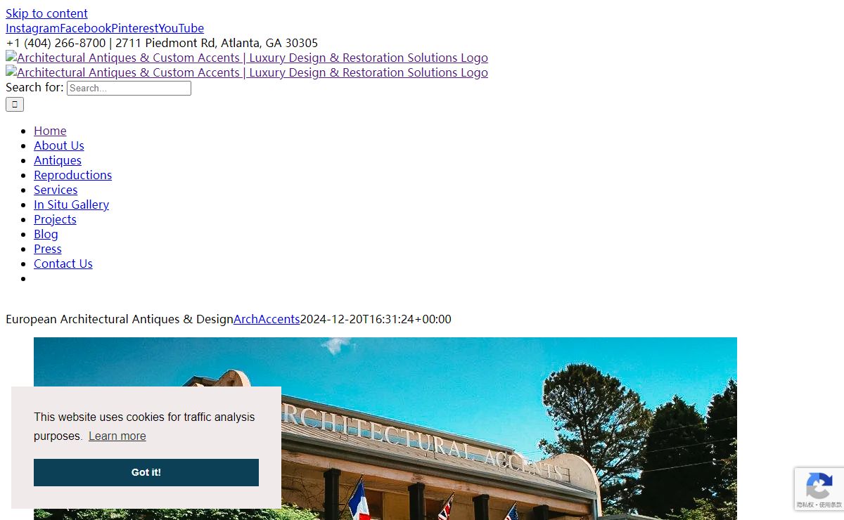 Explore the World of European Architectural Antiques in Atlanta