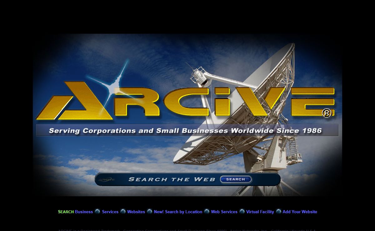 ARCIVE.com Worldwide Web Search Directories