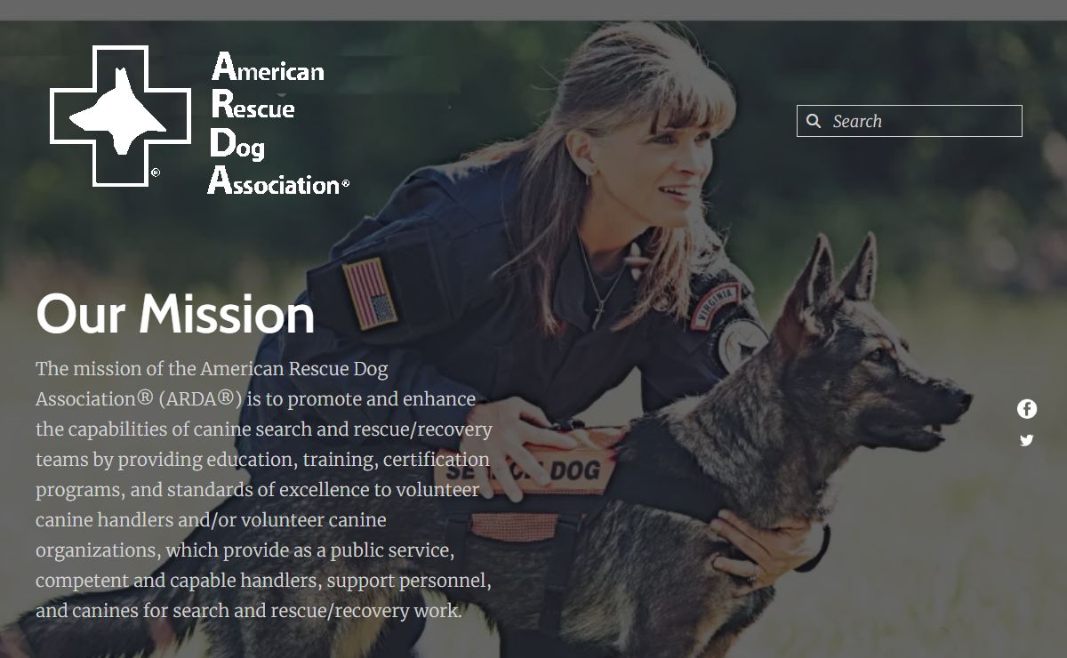 Home : American Rescue Dog Association