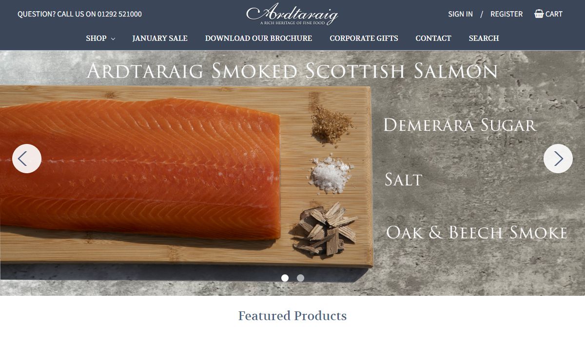Ardtaraig Smoked Salmon-Finest Scottish Salmon & gift Hampers
