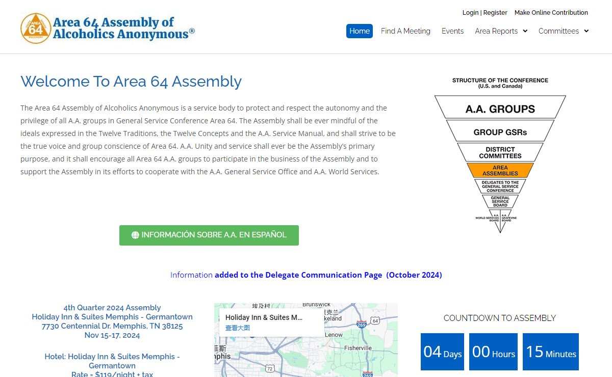 Area 64 Assembly of Alcoholics Anonymous – Official website for Area 64 Assembly of Alcoholics Anonymous.