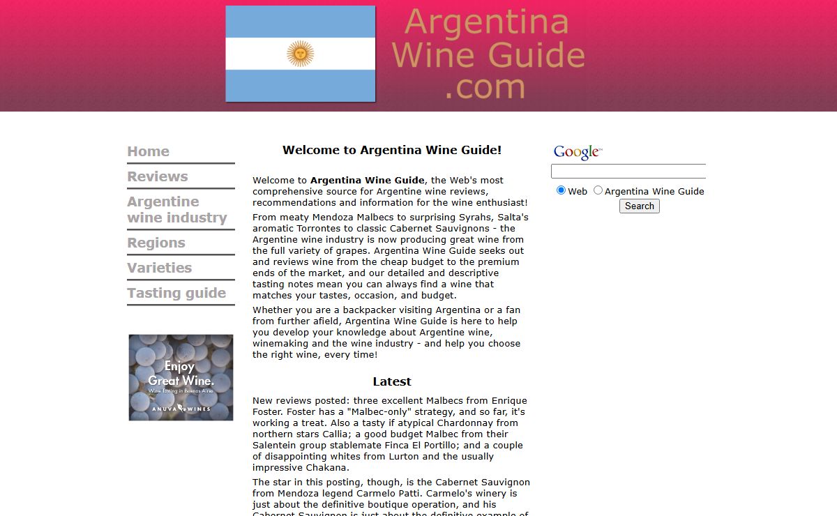 Argentina Wine Guide | Reviews and Information About Argentine Wine for Wine-lovers, Travellers, and Shoppers