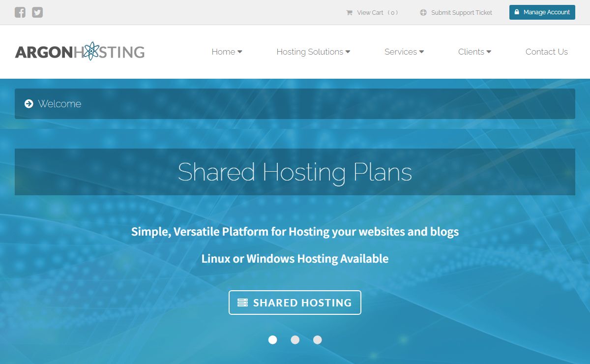 Welcome - Argon Hosting