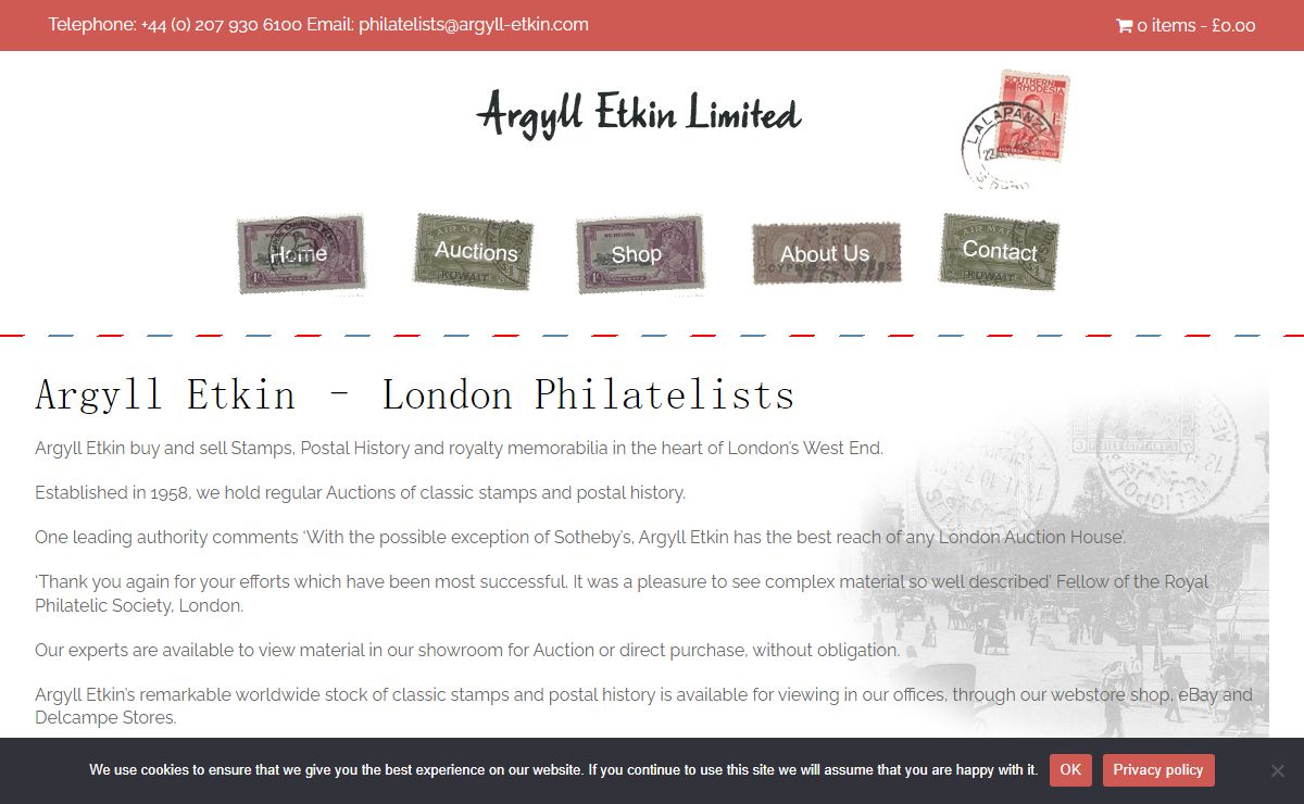 Argyll Etkin - London Philatelists - Argyll Etkin