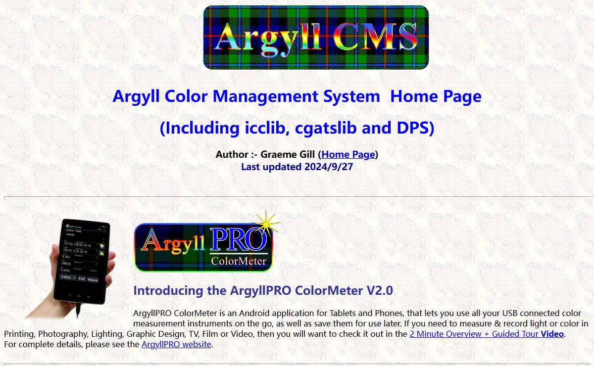 Argyll Color Management System Home Page