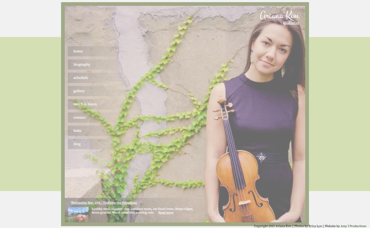 Ariana Kim, violinist.