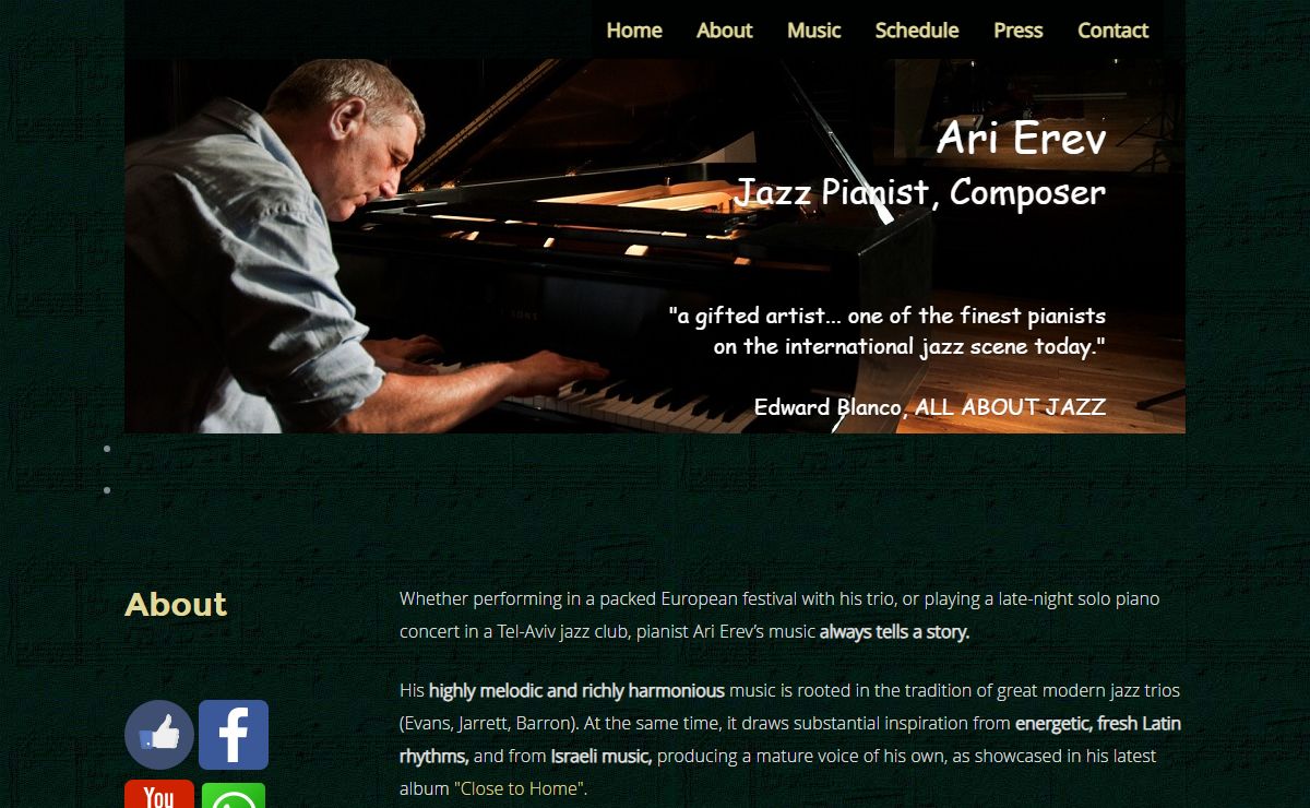 Ari Erev, Jazz Pianist, Composer | Official Web Site