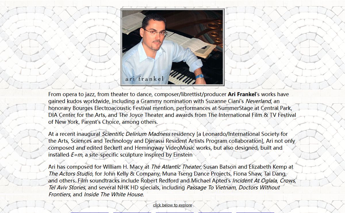 Ari Frankel - composer, librettist, producer