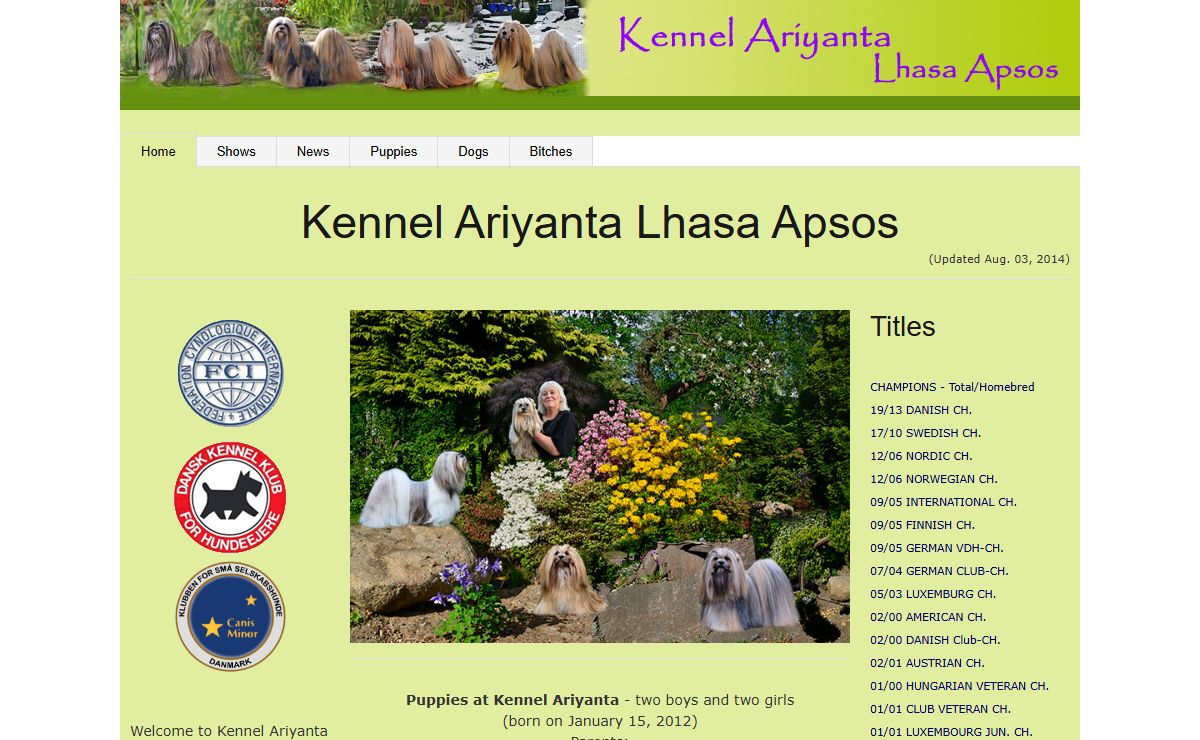Lhasa Apso Kennel Ariyanta - Home