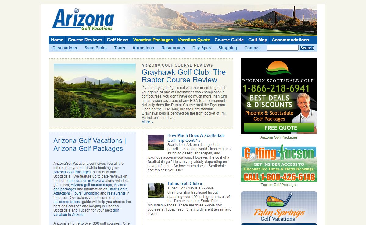Arizona Golf Vacations | Arizona Golf Packages