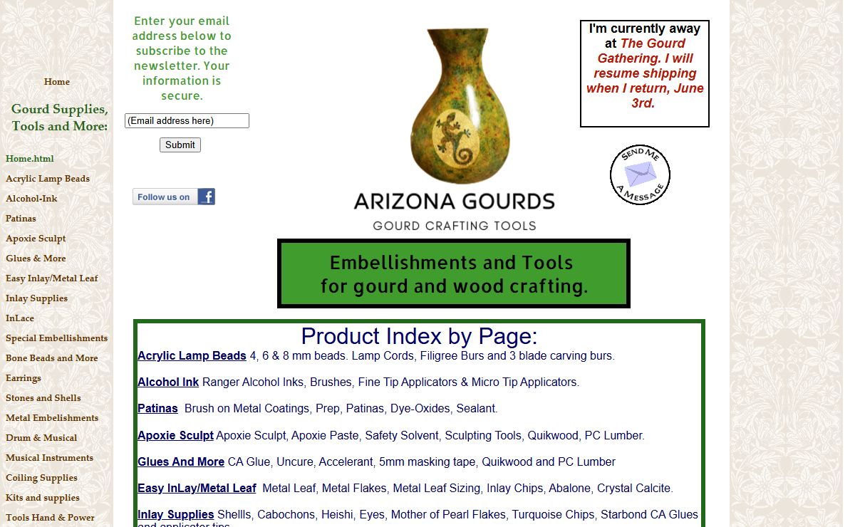 Arizona Gourds - Tools and Embellishments for Gourd Crafting