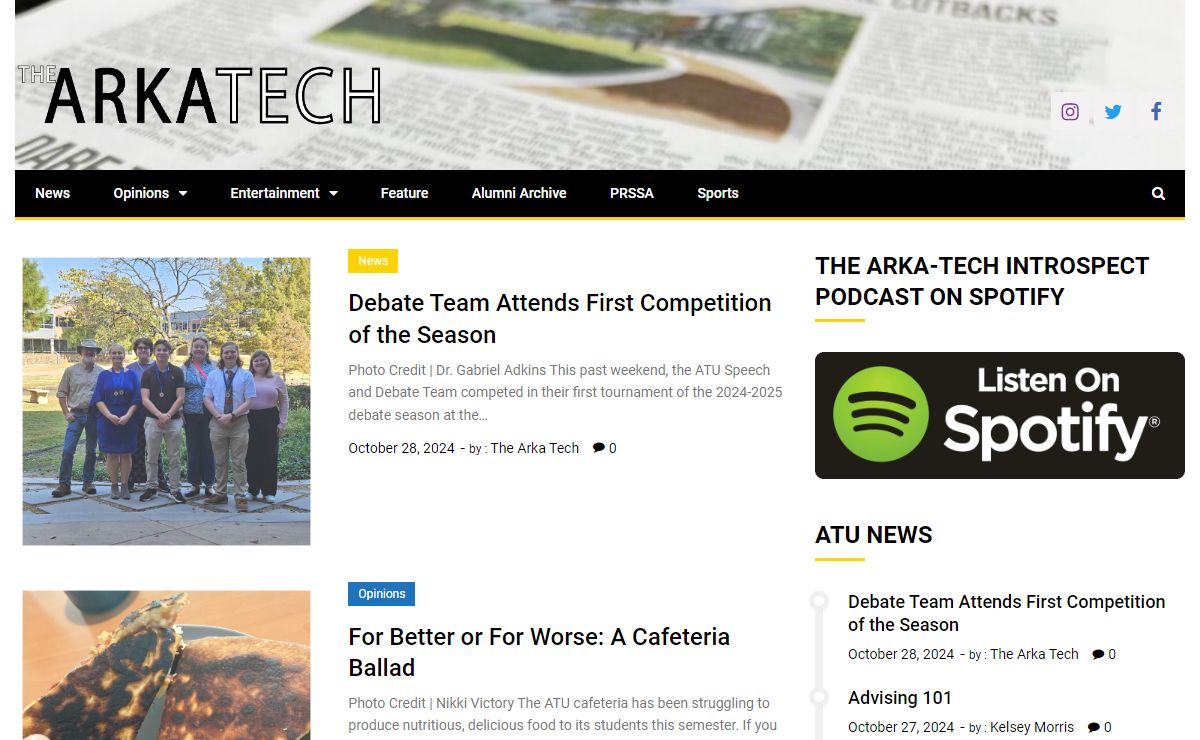 The Arka Tech – Arkansas Tech's official student newspaper