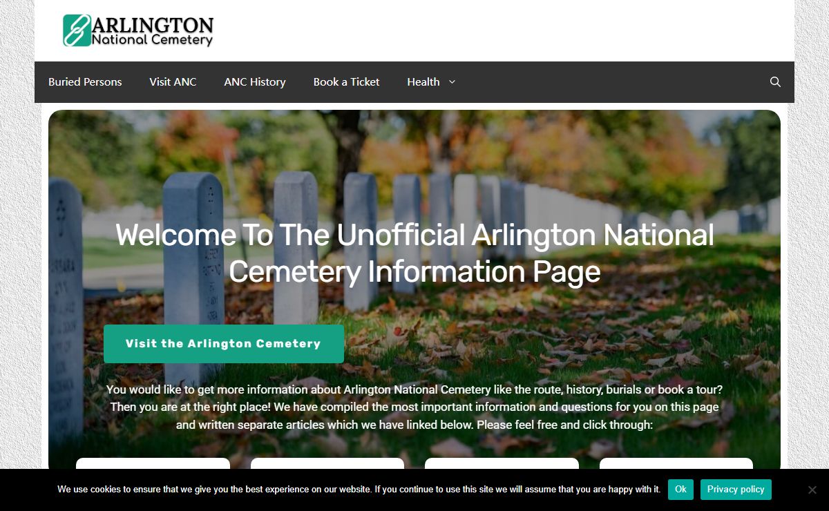 Welcome To The Arlington National Cemetery Information Page Devoted To America's Most Hallowed Ground And To The Heroes And The Pathfinders Who Rest In Eternal Peace And Honored Glory There - Arlington National Cemetery