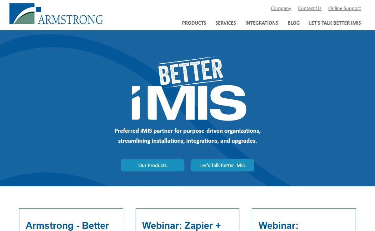 Armstrong - iMIS AMS Partner for iMIS installs, integrations, and support