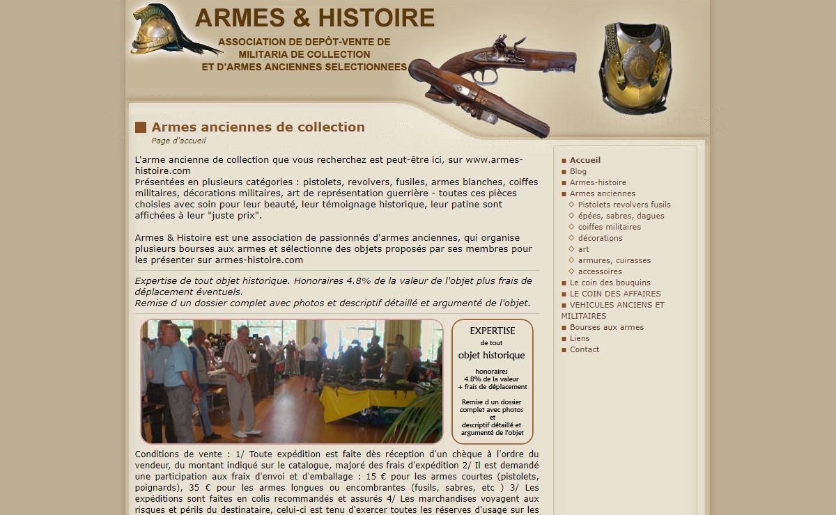 Armes & Histoire, armes anciennes