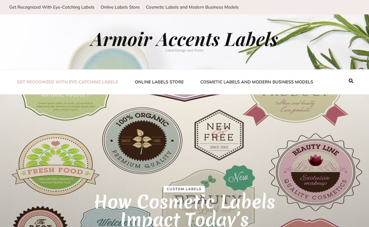Armoir Accents Labels – Label Design and Prints