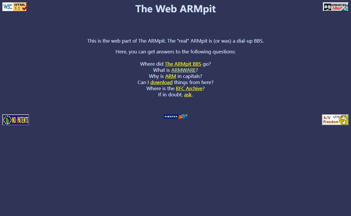 The Web ARMpit