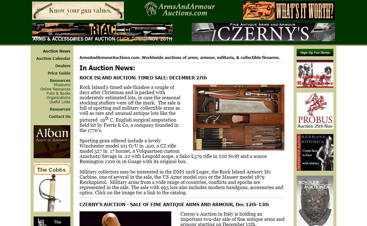 Arms and Armour Auctions | Worldwide auctions of arms, armour, militaria, & collectible firearms.