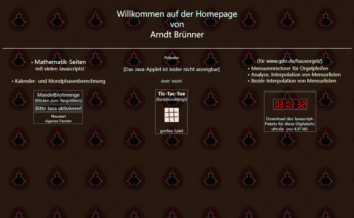 Homepage von Arndt Brünner