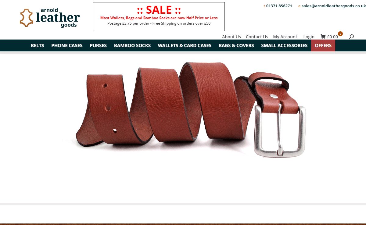 Handmade Leather goods based in the UK, secure online shopping