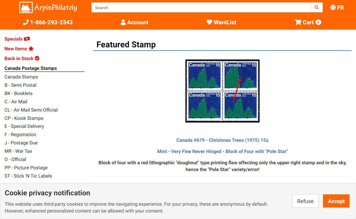 Collectible Stamps & Supplies for Sale in Canada | Arpin Philately