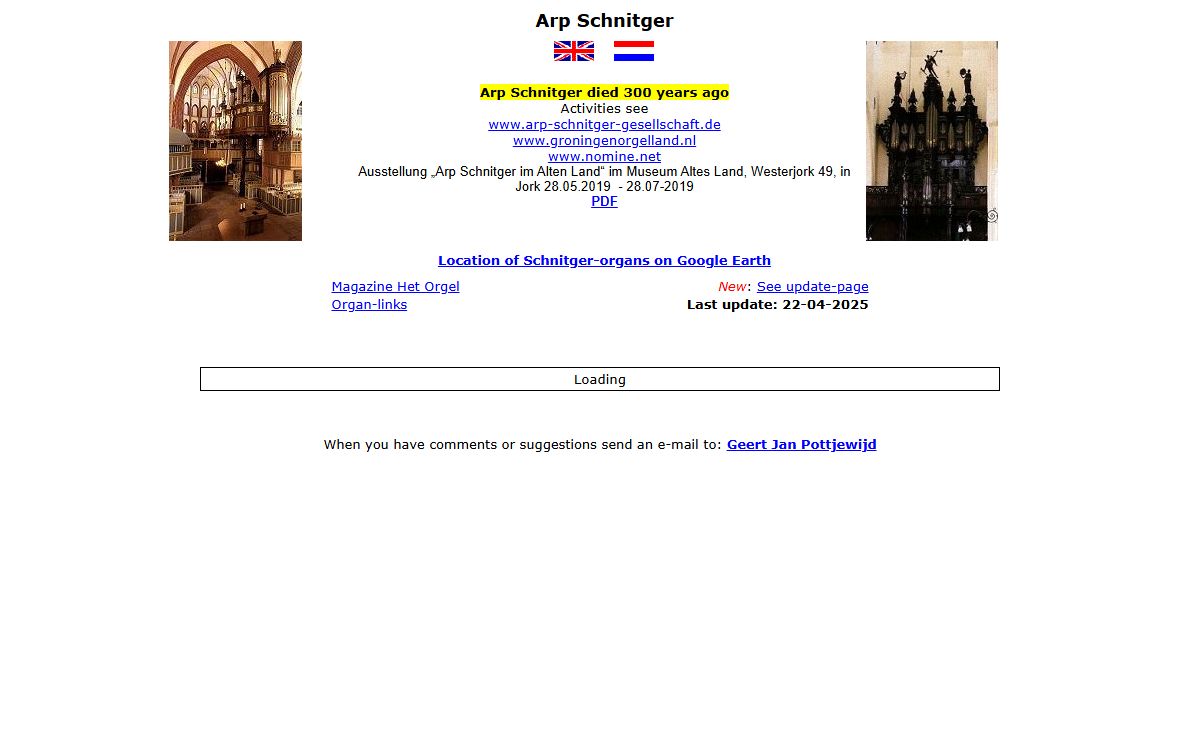 Homepage Organs of Arp Schnitger and organs in Drenthe
