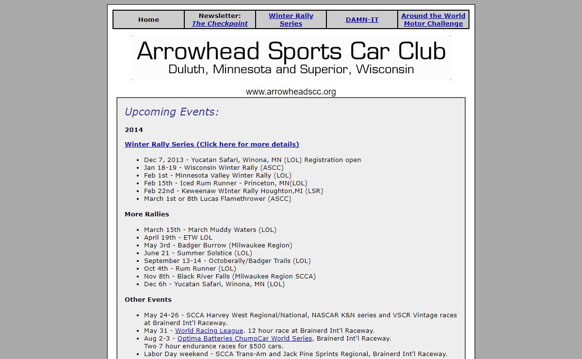 Arrowhead Sports Car Club - Duluth, Minnesota