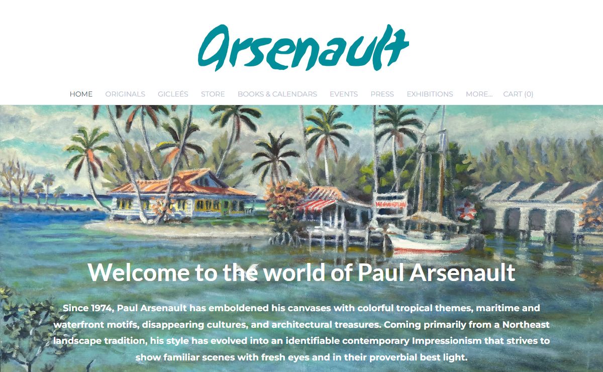 PAUL ARSENAULT - 1199 Third Street S., Naples, Florida. Tel. 239 263 1214