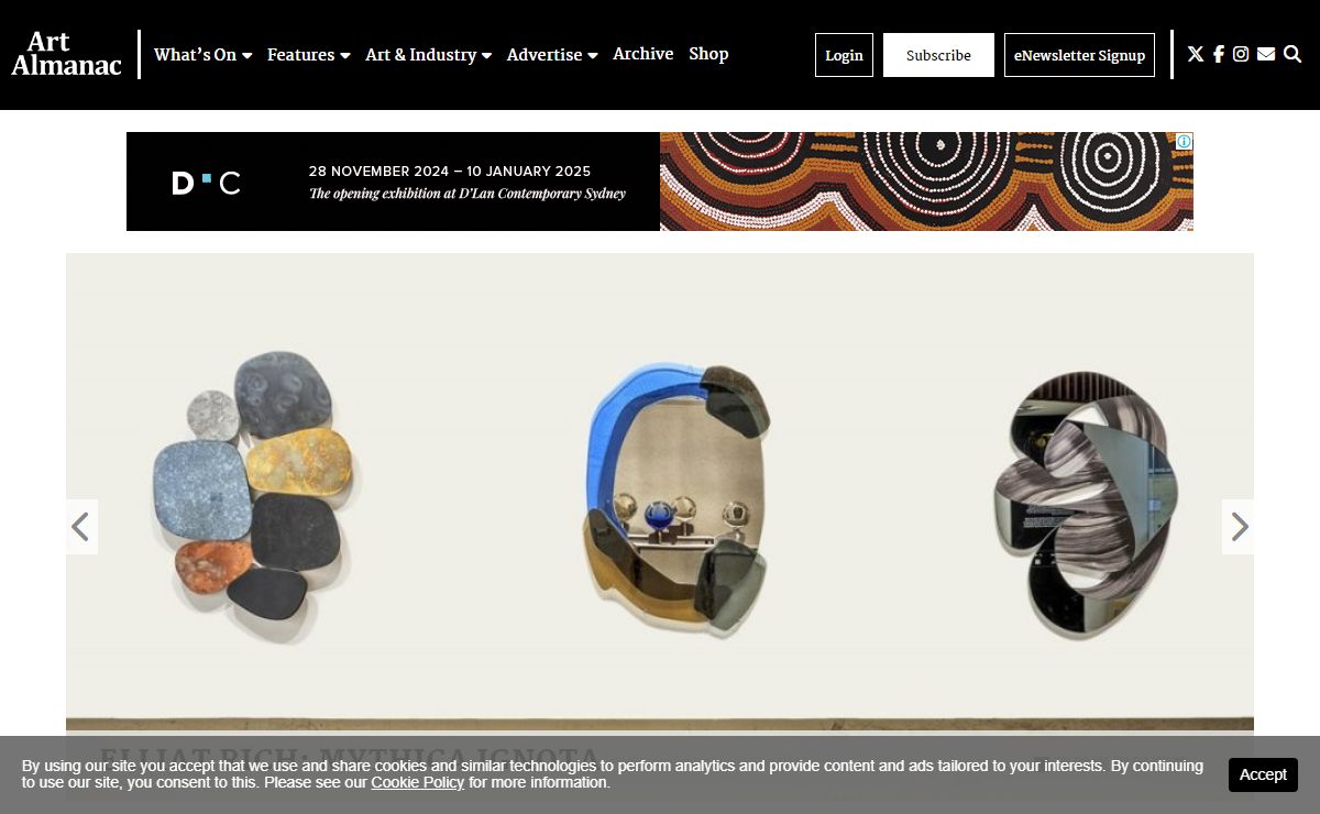 Art Almanac | Australia’s longest-running monthly guide to art galleries, exhibition listings, news, industry services and artist opportunities, accompanied by unique editorial from selected arts writers.