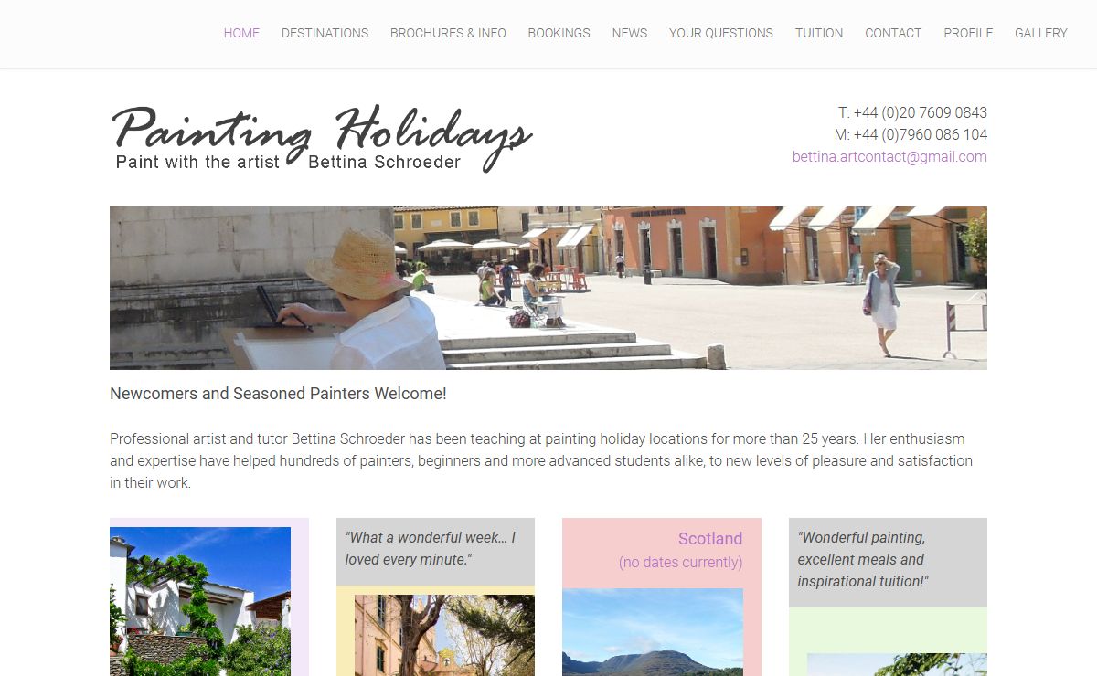 Painting Holidays with Bettina Schroeder