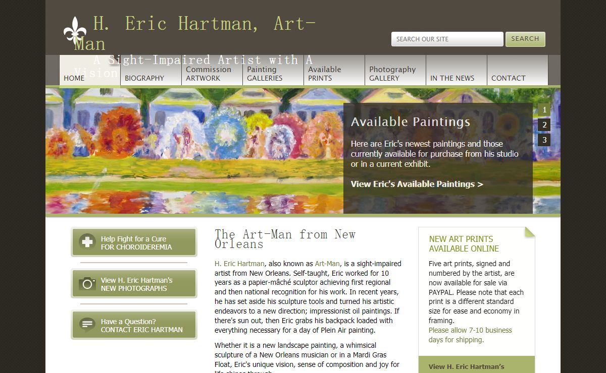 H. Eric Hartman | A Sight-Impaired Artist with a Vision