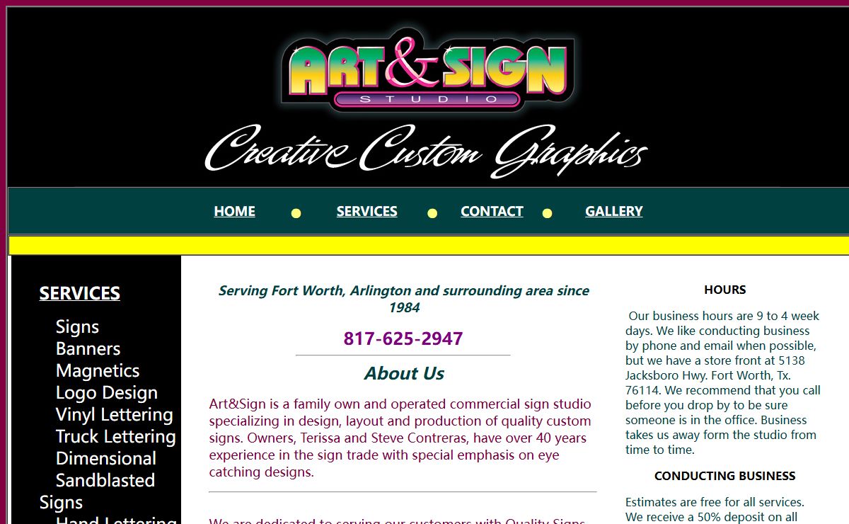 Signs Banners in Fort Worth and Decal Printing from Art&Sign Studio-Fort Worth Tx.