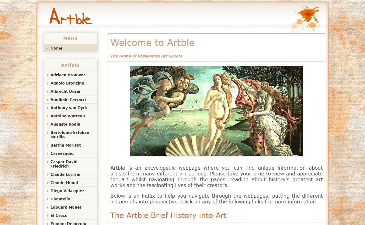 Artble: The Home of Passionate Art Lovers