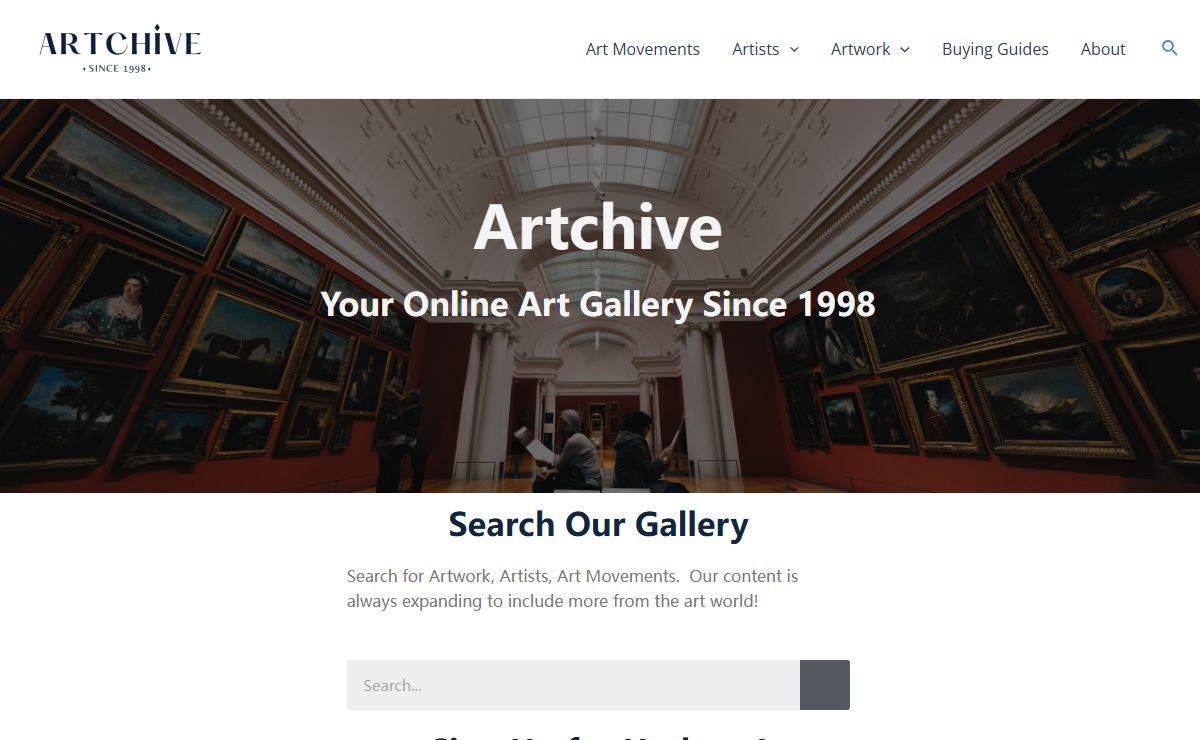 Artchive – Your Online Art Gallery Since 1998